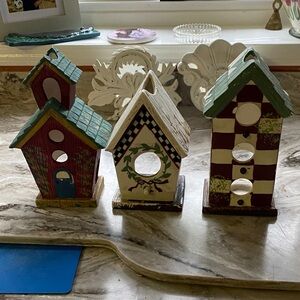 Colorful Decorative Birdhouses Set